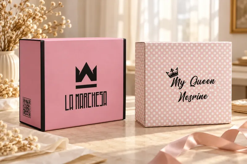 Boîtes cadeaux La Marchesa et Nesrine