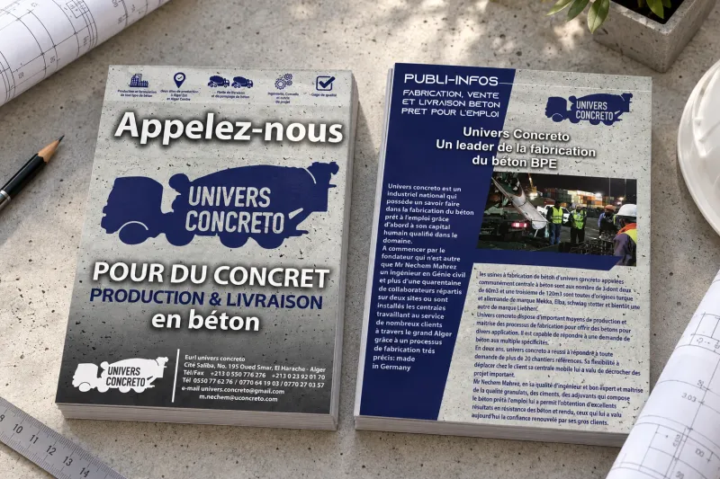Flyer Univers Concreto posé en situation